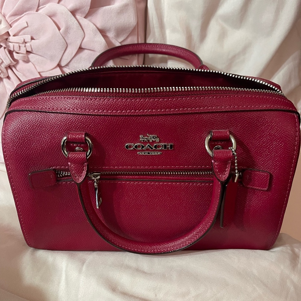 Coach red Rowan satchel ALMOST BRAND NEW